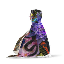 Crawling Creatures With Sacred Geometry Flower Mandala Hoodie Blanket