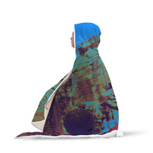 Blue Glow Angkor Bayon Hoodie Blanket