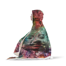 Colorful Angkor Bayon Hoodie Blanket