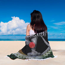 Yin & Yang Ganesha Sacred Geometry Mandala Round Beach Blanket