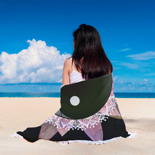 Yin & Yang Sacred Geometry Flower Mandala Round Beach Blanket