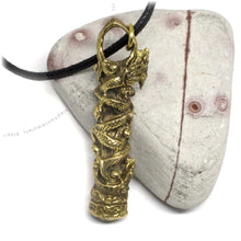 Naga Snake Talisman Buddhist & Hindu Protection Amulet, Brass