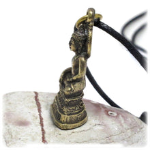 Buddha in the Bhumisparsha Mudra Touching Earth Unalome Meditation Amulet