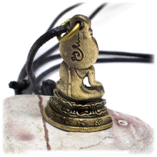 Buddha in the Bhumisparsha Mudra Touching Earth Unalome Meditation Amulet