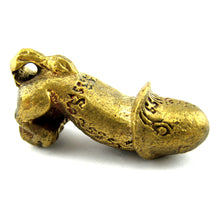 Thai Palad Khik Brass  Amulet Erotic Sex Charm Phallic Lucky Mojo Talisman