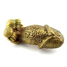 Thai Palad Khik Brass  Amulet Erotic Sex Charm Phallic Lucky Mojo Talisman