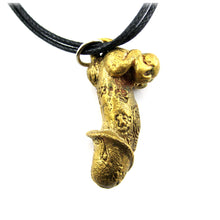 Thai Palad Khik Brass  Amulet Erotic Sex Charm Phallic Lucky Mojo Talisman