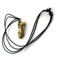 Thai Palad Khik Brass  Amulet Erotic Sex Charm Phallic Lucky Mojo Talisman