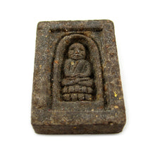 Thai Buddhist Luang Phor Thuad Good Luck Talisman & Protection Amulet, Clay & Gold Dust