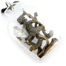 Hindu Monkey God Lord Hanuman Protection Talisman, Brass Amulet