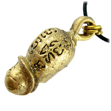 Thai Buddhist Palad Khik Brass Talisman, A Lucky Mojo Erotic Phallus Amulet