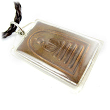 Thai Buddhist Unalome LP Pae and Phra Somdej Meditating Buddha Brass Amulet