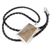 Thai Buddhist Unalome LP Pae and Phra Somdej Meditating Buddha Brass Amulet