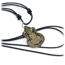 Rare Brass Dhyana Mudra Buddha Meditation Pendant Necklace