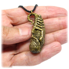 Thai Buddhist Palad Khik Scorpion Talisman, A Lucky Mojo Phallus Amulet, Brass