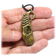 Thai Buddhist Palad Khik Scorpion Talisman, A Lucky Mojo Phallus Amulet, Brass