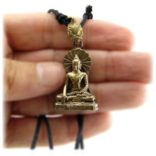 Vintage Bhumisparsha Mudra Brass Buddha Amulet & Protection Talisman