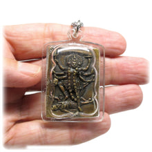 Om Kali Hindu Tantra Goddess Brass Amulet And Necklace