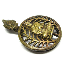 Vintage Meditating Buddhist Monk with Buddha in the Bhumisparsha Mudra Pendant