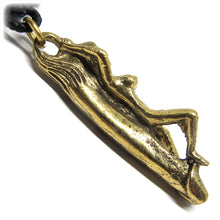 Thai Palad Khik Brass Amulet or Lucky Erotic Phallic Talisman