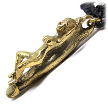 Thai Palad Khik Brass Amulet or Lucky Erotic Phallic Talisman