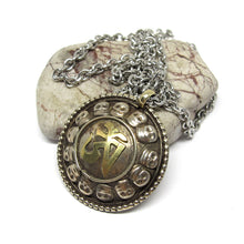 Tibetan Buddhist Om Skull Brass Pendant Hand Made in Nepal