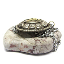 Tibetan Buddhist Om Skull Brass Pendant Hand Made in Nepal