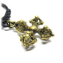 Tibetan Buddhism Vajrayana Double Dorje Brass Pendant