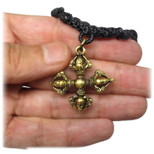 Tibetan Buddhism Vajrayana Double Dorje Brass Pendant