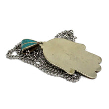 Nepalese Hamsa Pendant, Ancient Hand of Fatima, Evil Eye Protection Talisman