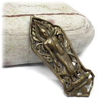 Standing Buddha Abhaya Mudra Unalome Thai Protection Amulet