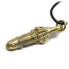 Thai Buddhist Palad Khik Phallic Sex Talisman, Erotic Lucky Mojo Amulet, Brass