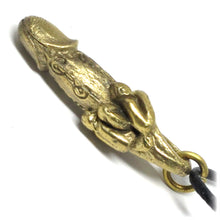 Thai Buddhist Palad Khik Phallic Sex Talisman, Erotic Lucky Mojo Amulet, Brass