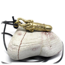 Thai Buddhist Palad Khik Phallic Sex Talisman, Erotic Lucky Mojo Amulet, Brass