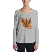Garuda with Burning Flames Ladies' Long Sleeve Tee