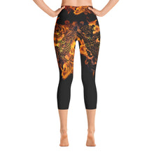 Garudas with Burning Flames Capri Yoga Pants