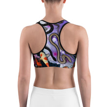 Crawling Creatures With Sacred Geometry Flower Mandala Sports Bra
