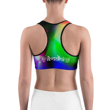 White Garuda on Bright Colors Sports bra