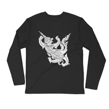 Big White Garuda Long Sleeve Fitted Crew