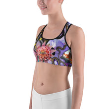 Crawling Creatures With Sacred Geometry Flower Mandala Sports Bra