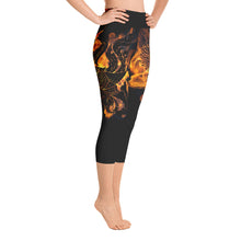 Garudas with Burning Flames Capri Yoga Pants