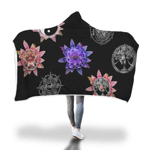 Sacred Geometry Mandalas Hoodie Blanket