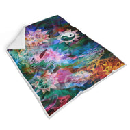 Nirvana with Sacred Geometry Mandalas Sherpa Blanket