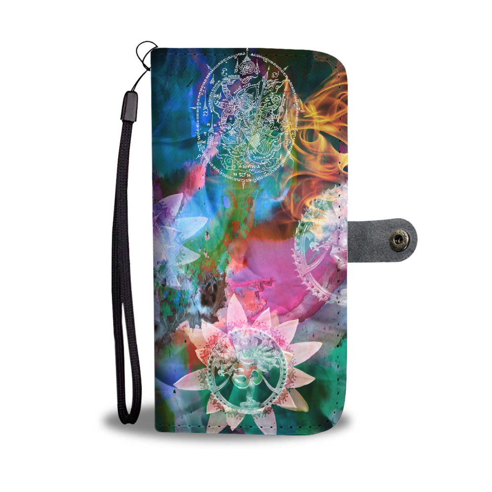 Nirvana With Sacred Geometry Mandalas Wallet Phone Case