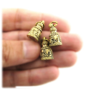 Three Kring Bead Brass Bell Buddhist Protection Amulets