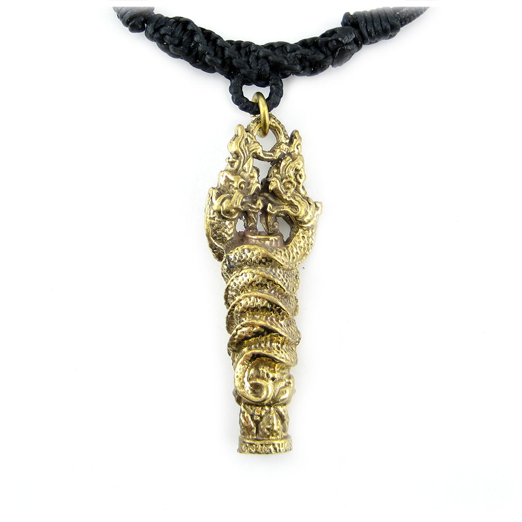 Naga Dragon Snake Talisman, Thai Buddhist & Hindu Protection Amulet