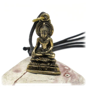 Buddha in the Bhumisparsha Mudra Touching Earth Unalome Meditation Amulet