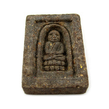 Thai Buddhist Luang Phor Thuad Good Luck Talisman & Protection Amulet, Clay & Gold Dust