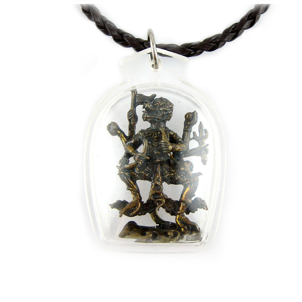 Hindu Monkey God Lord Hanuman Protection Talisman, Brass Amulet