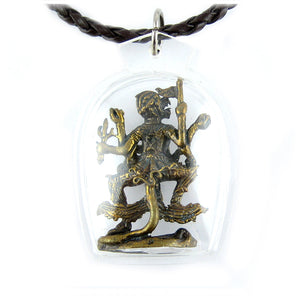 Hindu Monkey God Lord Hanuman Protection Talisman, Brass Amulet